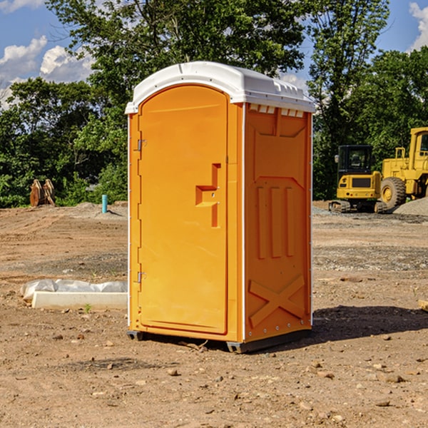 how often are the porta potties cleaned and serviced during a rental period in Mutual OH